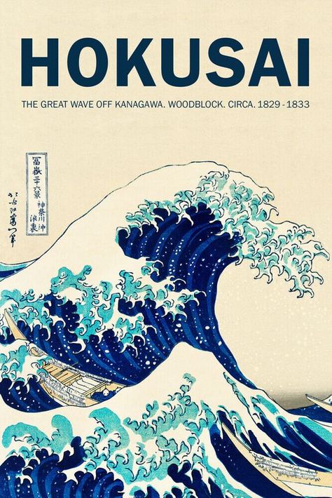 Random Widgets, Hokusai Poster, Wave Poster, Lovely Poster, The Great Wave, Great Wave Off Kanagawa, Katsushika Hokusai, Japon Illustration, Wave Painting