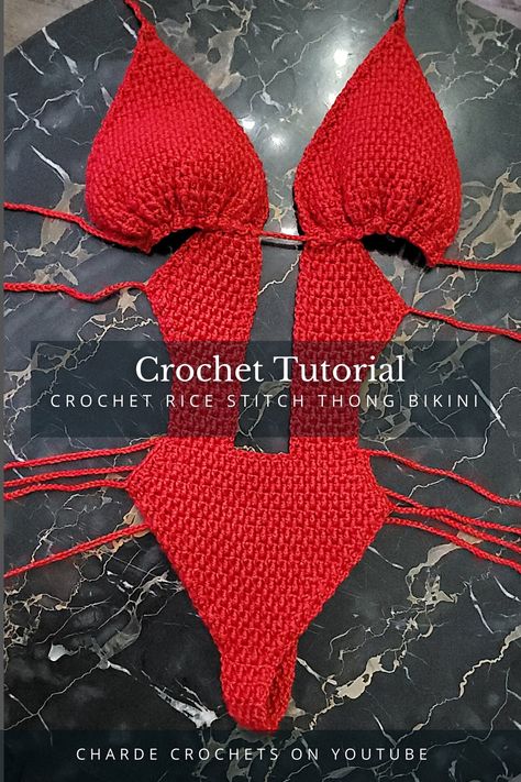 Crochet one piece bikini