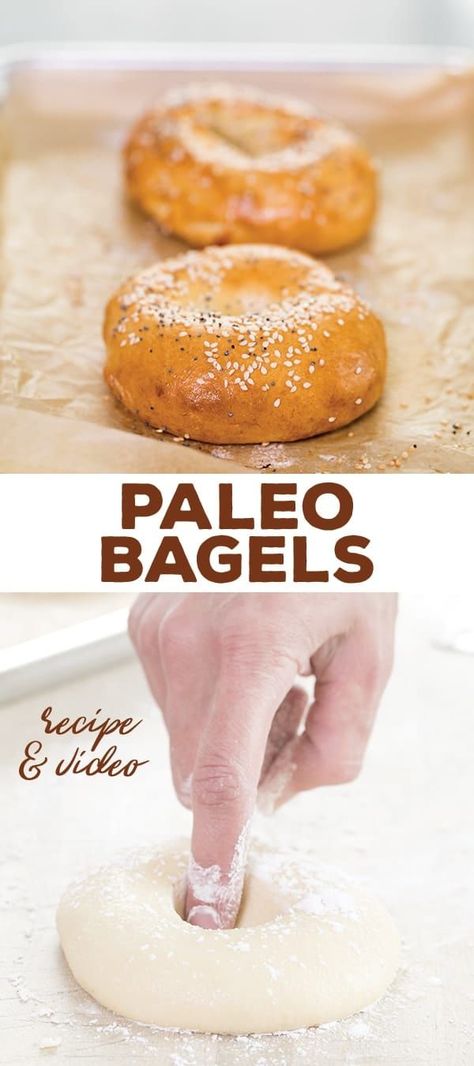 Paleo Bagels, Grain Free Bread, Paleo Bread, Paleo Baking, No Gluten, Bagel Recipe, Paleo Treats, Easy Paleo, Paleo Breakfast