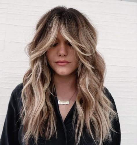 Highlighted Shag, Shag Hairstyle, Blonde Hair Transformations, Haircut And Color, Trending Haircuts, Long Layered Hair, Double Take, Dream Hair, Long Hair Cuts