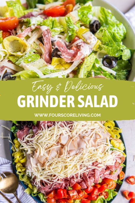 Ww Grinder Salad, Low Calorie Grinder Salad, Lunch List, Grinder Bowl, Italian Grinder Sandwich, Italian Grinder, Aip Foods, Grinder Salad, Grinder Sandwich