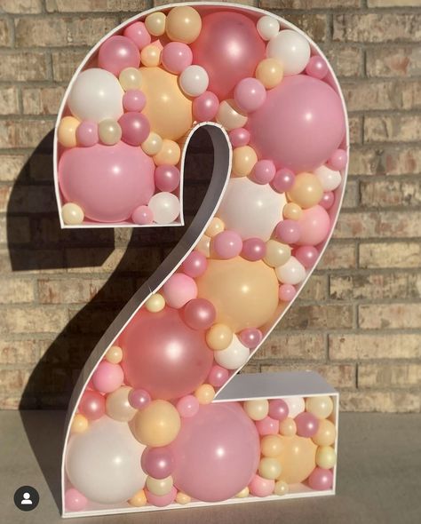 Number 2 Birthday Decoration, Mosaic Balloon, Cake Decorating Party, Balloon Frame, Baby Birthday Decorations, Balloon Birthday Party, Birthday Decorations Kids, Birthday Party Decorations Diy, Wedding Numbers