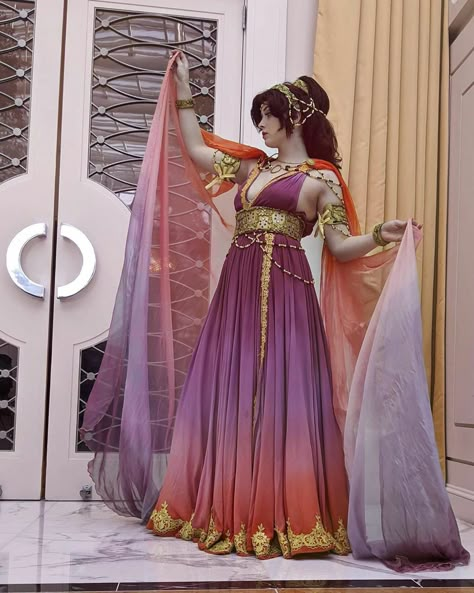 Purple Goddess Dress, Muse Costume, Meg Cosplay, Megara Cosplay, Persephone Costume, Megara Disney, Egyptian Dress, Greek Dress, Disney Princess Cosplay