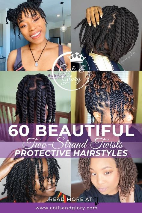 two strand twist styles on black women