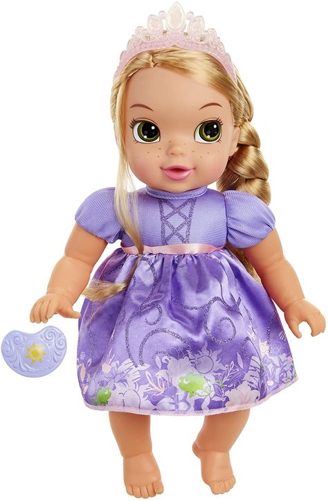 Disney Princess Baby Dolls, Baby Rapunzel, Rapunzel Doll, Best Toddler Gifts, Disney Princess Babies, Disney With A Toddler, Disney Princess Rapunzel, Disney Princess Dolls, Baby Doll Toys