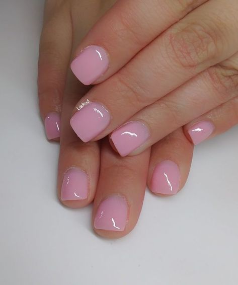 Natural Dip Powder Nails Short French, Square Nails Dip Powder, Basic Dip Nail Ideas, Super Short Pink Nails, Pi K Nails, Simple Nail Ideas Short Square Summer, Short Bubble Gum Pink Nails, Translucent Pink Nails Gel, Natural Pink Dip Powder Nails