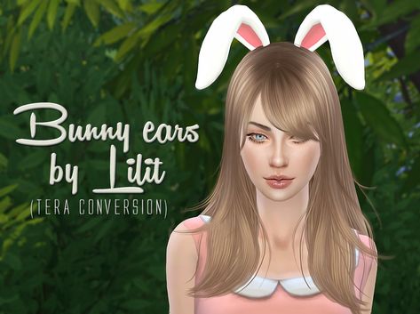 Bunny ears by Lilit (TERA conversion) - teen - elder - female and male - 8 colors - hat DOWNLOAD Theme Carnaval, Die Sims 4, Sims 4 Anime, Sims 5, Sims 4 Characters, Sims Hair, Sims 4 Cas, Sims 4 Cc Finds, Ts4 Cc