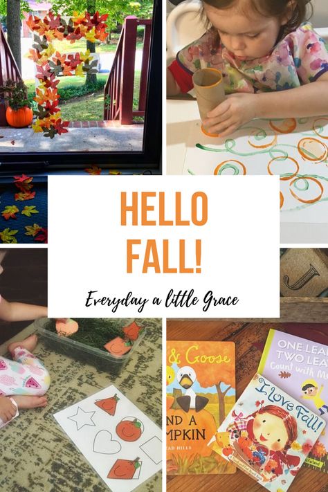 Tot School / Weeks 31-32: Fall 🍃🍁🍂 – Everyday a Little Grace Autumn Tuff Tray Ideas Eyfs, Autumn Eyfs Activities, October Preschool, Fall Sensory Bin, Preschool Crafts Fall, Eyfs Activities, Fun Fall Activities, Fall Preschool, Tot School