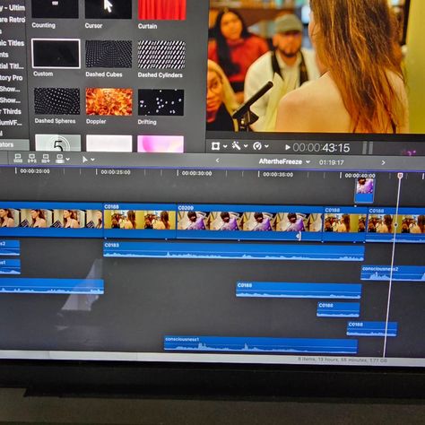 I'm making a trailer for my new movie, "After the Freeze," and I couldn't be more excited!! Look for the link coming in the next few days!!! This new film features experimental audio. Check out what it looks like on screen. Im editing right now. #comingsoon #newmovie #writerdirector #brain #brawn #indiefilmmaker #indiefilm #trailer #making #creating #selfie #experimentalart #experimental #editing #filmediting #film #shortfilm #editor Film Editor Aesthetic, Film Editing Aesthetic, Imovie Editing, One Year Plan, Editor Aesthetic, Career Manifestation, Uni Aesthetic, Movie Production, Faking It