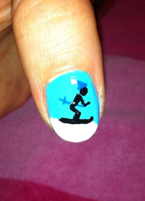 oh my gosh haha YES Sports Themed Nails, Sports Nails, Robin Moses, Sport Quotes Motivational, Short Gel Nails, Beauty Hair Makeup, Christmas Nail Art, Ski Trip, Happy Love