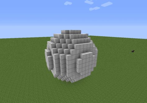 Step by step how to make a sphere in Minecraft Minecraft Sphere Guide, How To Make A Sphere In Minecraft, Minecraft Sphere House, How To Make A Dome In Minecraft, Minecraft Sphere Blueprint, Minecraft Dome Blueprint, Globe Minecraft, Minecraft Sphere, Minecraft Dome