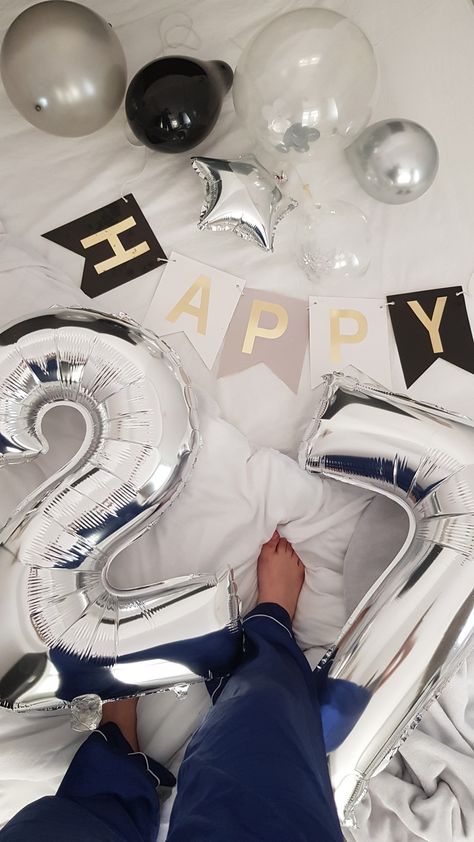 27 Aesthetic, Happy Aesthetic, Birthday 27, Aesthetic Birthday, Pajama Party, Happy Birthday To You, Balloon Decorations, Birthday Greetings, Girl Birthday