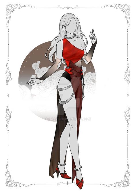 Succubus Outfit Ideas, Succubus Clothing, Masquerade Outfit, Drawing Anime Bodies, Easy Diy Clothes, Manga Clothes, Queen Outfit, Elf Clothes, Clothing Design Sketches