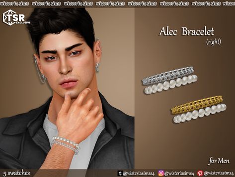 Male Bracelets, Sims 4 Piercings, Mens Jewerly, Belly Piercing, Sims Community, Bracelet For Men, Sims 4 Cc, The Sims Resource, Sims 4 Mods