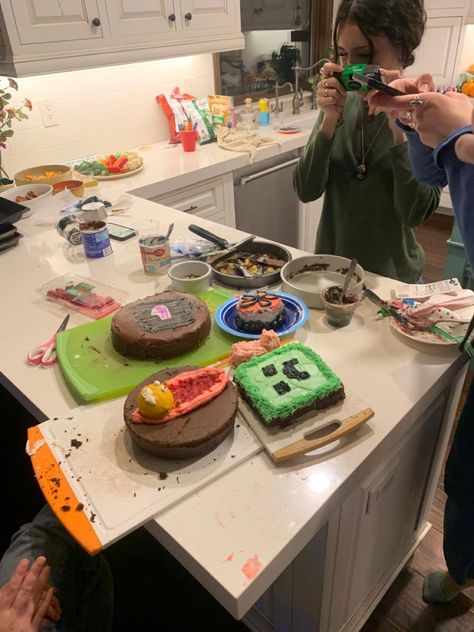 Baking Sleepover Aesthetic, Bake A Cake With Friends Aesthetic, Making Cake With Friends, Baking Competition Aesthetic, Making Cake With Friends Aesthetic, Baking Competition With Friends, Baking A Cake Aesthetic, Making Cake Aesthetic, Cake Making Aesthetic