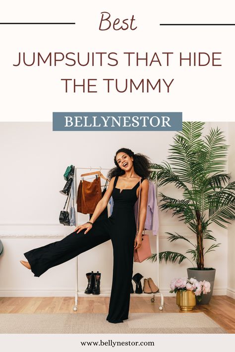 We will take about some options for Jumpsuits that hides tummy, because wearing jumpsuits does not mean that you have to show your stomach. Jumpsuits can be found in a variety of styles, colors, and fabrics. If you want to hide your tummy, there are a few things you can do. What To Wear If You Have A Big Belly, Styling A Big Stomach, Dressing Mommy Tummy, How To Dress If You Have A Big Stomach, What To Wear When You Have A Big Tummy, Tummy Outfits Hide, How To Dress When You Have A Big Belly, Big Tummy Outfits, Mommy Tummy Outfits