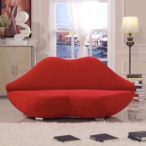 Lip Sofa, Lips Sofa, Ideas Salon, Red Leather Sofa, Circle Bed, Temptation Island, Lumbar Spine, Royal Furniture, Buy Sofa