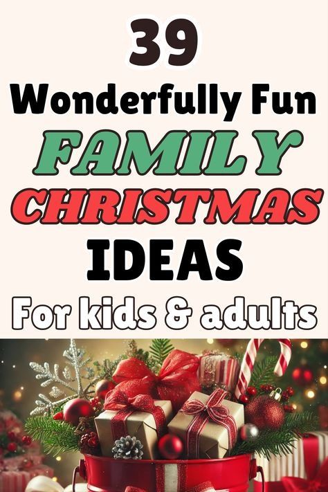 Kid Christmas Activity Ideas, Christmas Tradions Ideas, Christmas Eve Family Activities, Family Christmas Eve Ideas, Christmas Activities For Families Home, Big Family Christmas Ideas, Family Christmas Activity Ideas, Kids Activities Christmas, Christmas Holiday Activities