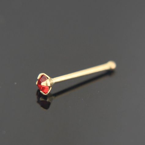 9ct Gold Nose Ring Dainty Nose Stud. Product Material: 9ct Solid Yellow Gold Size Gauge: 22 Gauge ( 0.6mm ) Length Size: 6MM Stone Size: 1.5MM, 2MM and 2.5MM Stone Type: Cubic Zirconia To see more of our collection, please follow/like our page! DM us for queries. Etsy Link: https://www.etsy.com/in-en/listing/695130430/9ct-gold-nose-ring-round-red-gemstone?ref=shop_home_active_215&pro=1&frs=1 . . . . . . #9ctgold #fashionablejewellery #nosepiercingring #nosejewellery #londonstyle #fashionista Nose Pin Gold, Corkscrew Nose Ring, Nose Jewellery, Tiny Nose Studs, Nose Piercing Ring, Tiny Nose, New Piercing, L Shaped Nose Ring, Nose Bone