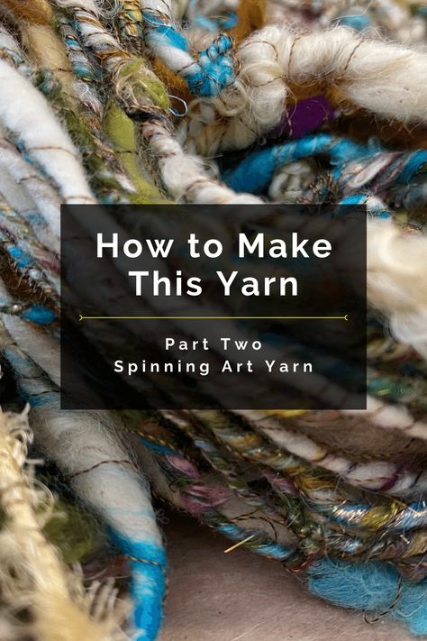 Spinning Yarn Wheel, Handspun Yarn Projects, Spinning Yarn Fiber, Spinning Art, Art Yarn Spinning, Blending Board, Art Yarn Weaving, Textile Art Techniques, Yarn Spinning