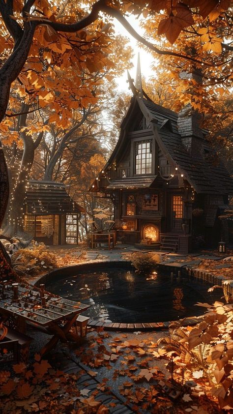 Autumn Village Aesthetic, Breaking Up With Him, Fall Wallpapers, Pumpkin Painting Ideas, Halloween Facts, Halloween Table Decorations, Autumn Scenes, Pumpkin Painting, Fantasy Places