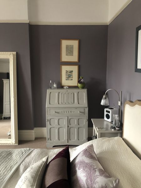 Purple Paint Colors, Hallway Colours, Dulux Paint, Grey Paint, Farrow And Ball, Room Paint Colors, Up House, Paint Colors For Living Room, Living Room Diy