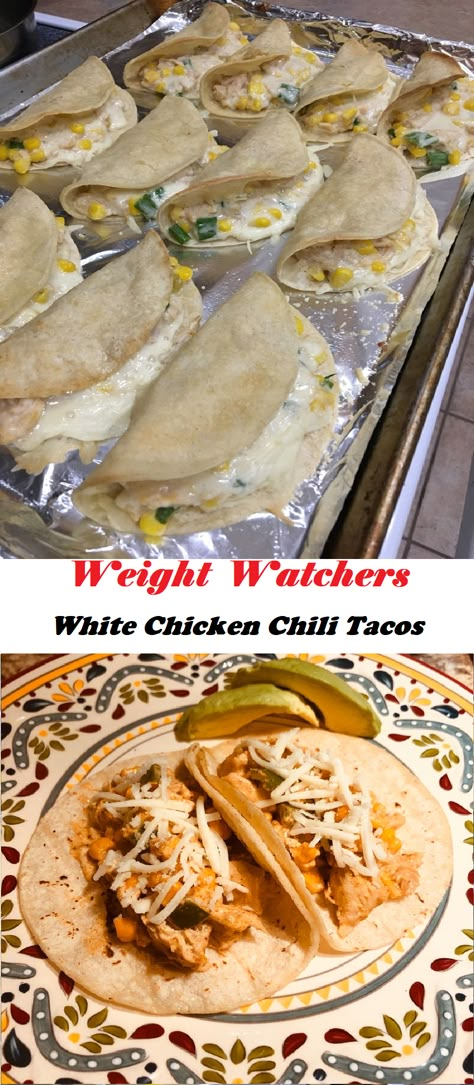 White Chicken Chili Tacos Weight Watchers, White Chicken Tacos, Ww White Chicken Chili Zero Points, White Chicken Chili Weight Watchers, Ww White Chicken Chili, White Chicken Chili Tacos, Weight Watchers White Chicken Chili, Ww 2023, Chili Tacos