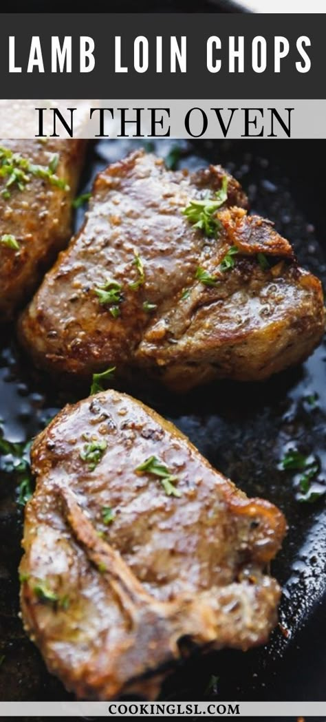 Lamb Loin Chops Oven, Oven Baked Lamb Chops, Lamb Chops Oven, Lamb Recipes Oven, Grilled Lamb Recipes, Lamb Loin Chop Recipes, Baked Lamb Chops, Cooking Lamb Chops, Lamb Loin Chops