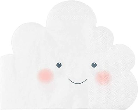 AmazonSmile: White Cloud Paper Napkins for Baby Shower (6.3 x 5.1 In, 50 Pack) : Health & Household Sunshine Theme, Trunk Party, Puffy Clouds, Baby Shower Gender Neutral, Unicorn Party Ideas, Paper Cocktail Napkins, Baby Shower Napkins, Pj Party, Unicorn Cake Topper