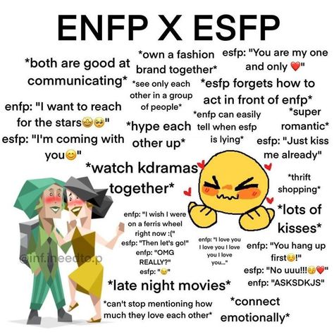 Esfp Enfp Relationship, Infp Esfp Relationship, Esfp Relationships, Enfp Ships, Mbti Ships, Infp Relationships, Personalidad Enfp, Enfp Relationships, Enfp Personality