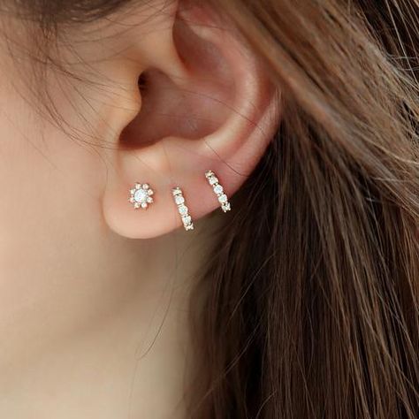 10k & 14k Gold Cartilage Piercings, Stacking Earrings | Affordable Fine Jewelry – Serendipity in Seoul Red Gemstone Jewelry, Stud Piercing, Double Piercing, Bar Stud Earrings, Ear Piercing, Crystal Stud Earrings, Jewelry For Her, Single Earring, Circle Earrings