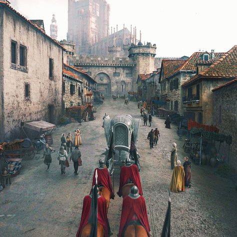 Fantasy Horseback Aesthetic, Kings Landing Aesthetic, Kings Landing Game Of Thrones, The Dance Of Dragons, Dance Of Dragons, Asoiaf Aesthetic, Royal Carriage, Kings Landing, Aemond Targaryen