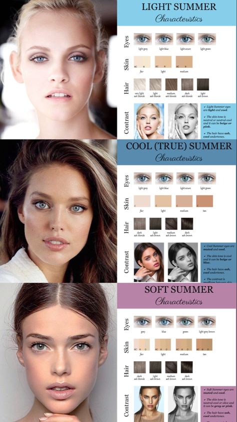 Summer Personal Color Palette, Light Summer Soft Natural, Hair Colour For Summer Skin Tone, Soft Summer Hazel Eyes, Palette Summer Cool, Hair Color For Soft Summer Skin Tone, Soft Summer Color Palette Celebrities, Soft Summer Brown Eyes, Summer Palette Hair Color