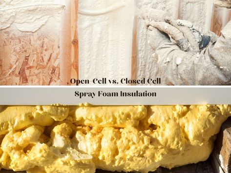 How To Choose: Open-Cell vs. Closed-Cell Spray Foam Insulation Diy Spray Foam, Green Building Concept, Cellulose Insulation, Spray Insulation, Finished Attic, Roof Insulation, Attic Flooring, Mini Houses, Spray Foam Insulation