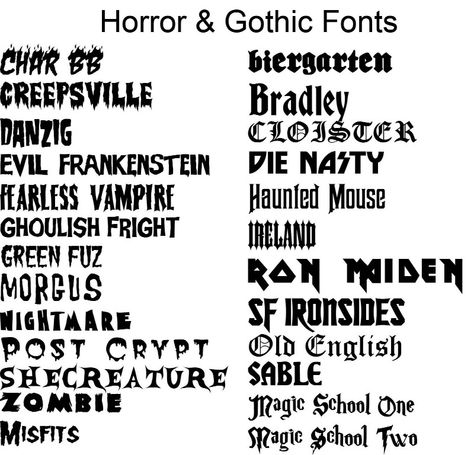 font ideas Gothic Name Tattoo, Tattoo Fonts Gothic, Goth Writing Fonts, Tattoo Font Gothic, Gothic Writing Font, Different Fonts For Tattoos, Font Styles Names, Tattoo Writing Fonts, Tattoo Word Fonts