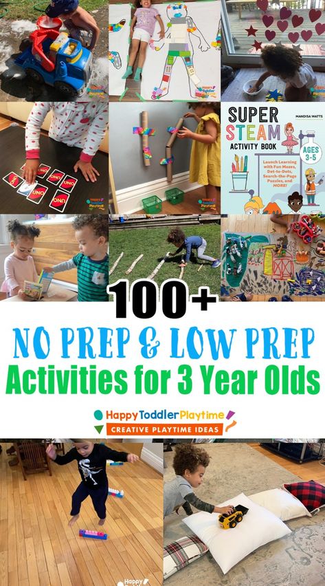 100+ No-Prep Indoor Activities for 2 & 3 Year Olds - Happy Toddler Playtime Toddler Food Activities, Creche Ideas, Two Years Old Activities, Preschool Circle Time Activities, Infant Toddler Classroom, Babies Activities, Activities For One Year Olds, Preschool Craft Ideas, Childhood Activities