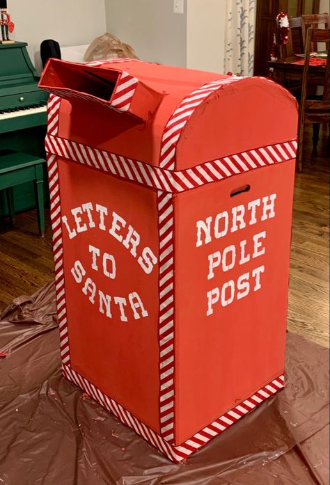 North Pole Themed Christmas Decorations, Christmas Storefront Ideas, Santas Workshop Outdoor Decor, Northpole Decorations, Diy Santa Workshop, Toy Drive Box Ideas Christmas, Santas Workshop Hallway Decorations, North Pole Christmas Party Theme, North Pole Diy