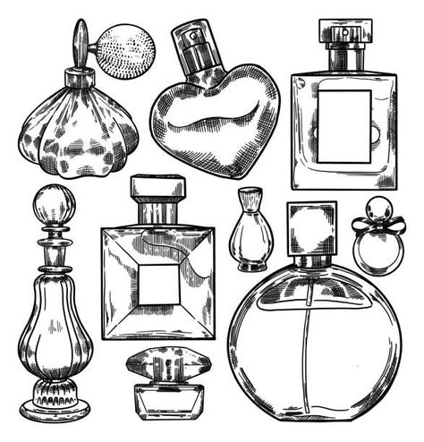 Perfume Bottle Tattoo, Xmas Tattoo, Wild Animal Wallpaper, Bottle Drawing, Bottle Tattoo, Free Vintage Printables, Engraving Illustration, Love Potion, Card Shop