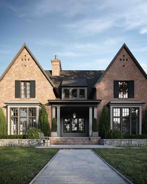 Project | NS Builders | Crafted With Intention Tudor Cottage, Ranch House Exterior, European Cottage, Old Train Station, Brick Masonry, Cottage Exterior, Red Brick House, Brick Exterior House, Old Train