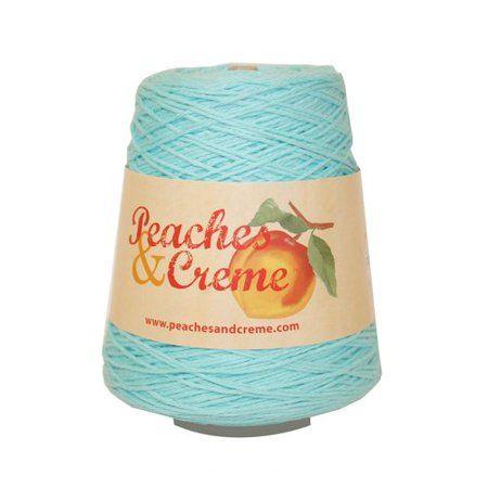 Peaches and Creme Cones 14-Ounce, Seabreeze, Blue Peaches And Cream Yarn, Peaches And Cream, Creme Color, Peaches N Cream, Floral Knit, Light Blue Green, Worsted Weight Yarn, Beach Glass, Worsted Weight