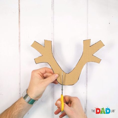 DIY Cardboard Reindeer for Christmas | Christmas is just around the corner and there's no better way to get into the festive spirit than with some DIY cardboard decorations! Whether you're... | By TheDadLab Diy Cardboard Decorations, Cardboard Reindeer, Cardboard Decorations, Christmas Cardboard, Cardboard Christmas, Diy Cardboard, Christmas Is, Christmas Christmas, Around The Corner