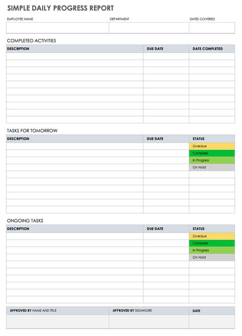 Employee Daily Report Template Daily Report Template Work, Workload Management, Daily Progress Report, Daily Report Template, Cash Book, Report Format, Weekly Report, Handyman Business, Annual Report Template