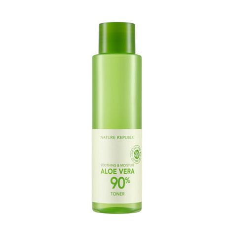 NATURE REPUBLIC Soothing & Moisture ALOE VERA 90% Toner 160ml Aloe Vera Acne, Aloe Vera Toner, Nature Republic Aloe Vera, Aloe Vera Moisturizer, Aloe Vera For Skin, Aloe Vera Skin Care, Fresh Aloe Vera, Aloe Vera Face Mask, Natural Aloe Vera