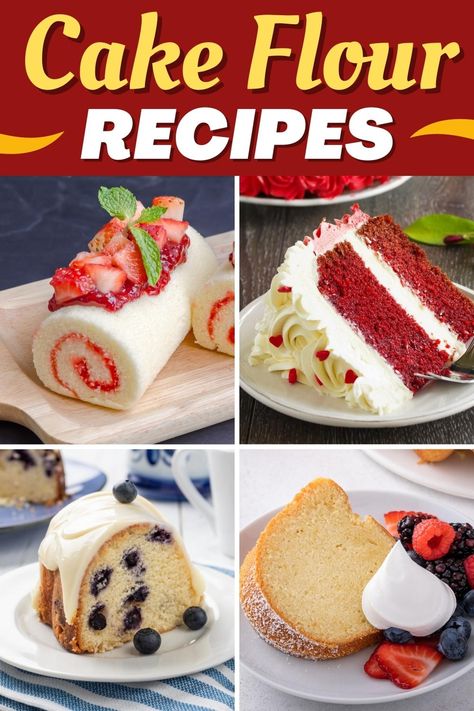 Want to know how to make the lightest, most fluffy bakes ever? Try these super simple cake flour recipes! From cakes to cookies, they're all winners. Cake Flour Recipe Desserts Easy, Cake Flour Recipes, Super Simple Cake, Cake Flour Recipe, Vanilla Sheet Cakes, Best Oatmeal Cookies, Swiss Rolls, Waffle Cake, Cakes Recipes