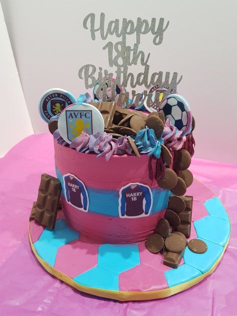 Aston Villa Cake, Aston Villa, Cake Creations, Cake Recipes, Birthday Cake, Birthday Party, Cake, Birthday