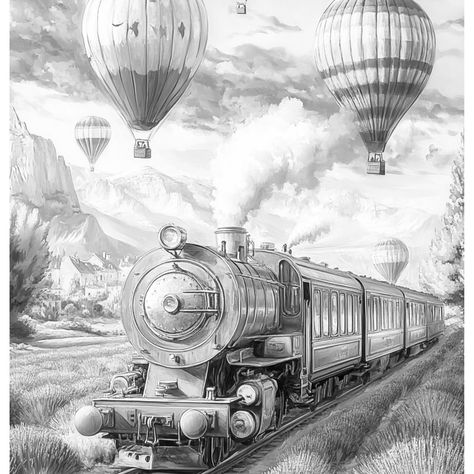 🚂✨ FREEBIE FRIDAY ALERT! ✨🚂 Ready to embark on a whimsical train journey? 🚂🎨 This Friday, we’re offering a FREE train coloring page from our new "Whimsical Rails: Grayscale Train Coloring Book!" 🌟🖤 Plus, we’re giving you a sneak peek with a colored page for inspiration! 🎨✨ 👉 Don’t miss out—perfect for adults & teens who love trains and coloring! 🎉 ❤️ Like our page and share with a friend who loves trains too! 🖍️🌈 Hugs and kisses! #freebiefridays #ColoringBookForAdults #TrainLovers #grayscale... Steampunk Coloring, Train Coloring Pages, Freebie Friday, Train Journey, Grayscale Coloring, Adult Coloring Pages, Coloring Books, Coloring Pages, Train