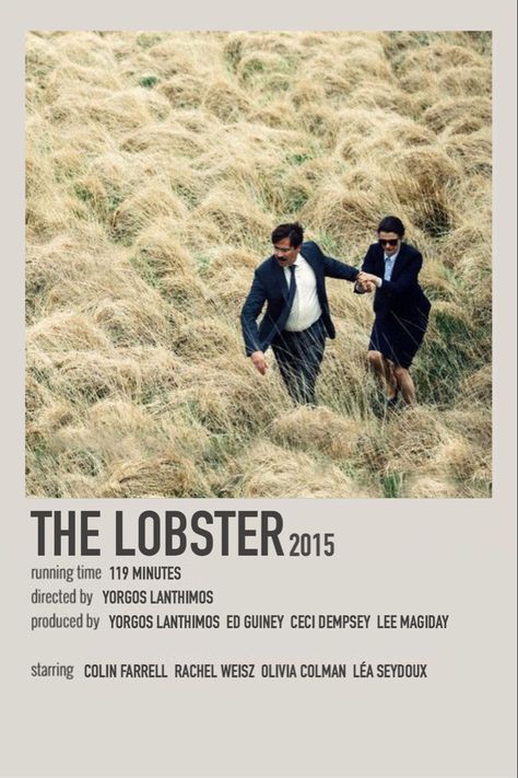 Minimalist polaroid movie poster. The Lobster Movie, Iconic Movie Posters, Film Posters Minimalist, Movies Worth Watching, Film Poster Design, Great Movies To Watch, Romance Comedy, Minimalist Movie Poster, Tv Show Games