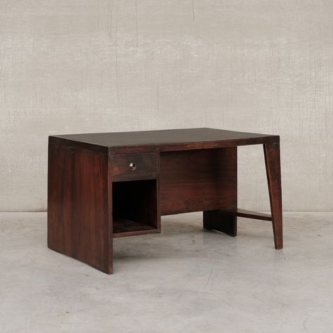 Pierre Jeanneret Pigeonhole Desk PJ-BU-02-A - Decorative Collective Wood And Metal Desk, Vintage Wooden Desk, Curved Desk, Red Desk, Teak Desk, Marble Desk, Mid Century Desk, Walnut Desks, Pierre Jeanneret