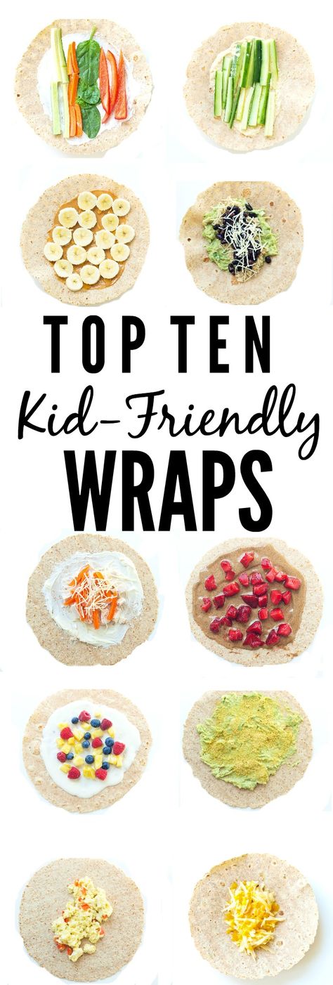 Healthy and kid-friendly wraps. All the recipes and inspiration you need to make healthy lunches for your kids with these healthy wrap ideas. Fingerfood Baby, Super Healthy Kids, Healthy Wraps, Toddler Lunches, Healthy School, Toddler Snacks, Lunch Snacks, Easy Lunches, Toddler Meals