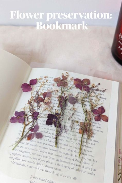 Pressed Flower Bookmark, Flower Preservation, Memorial Flowers, Flower Bookmark, Dried And Pressed Flowers, Hand Type, Bookmark Gifts, Page Marker, Crafts Hacks